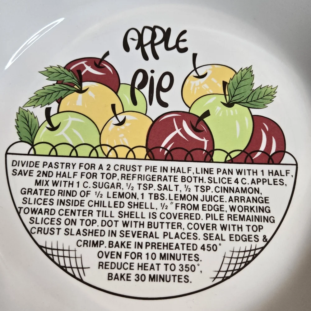 Colorful Apple Pie Recipe‎ Plate